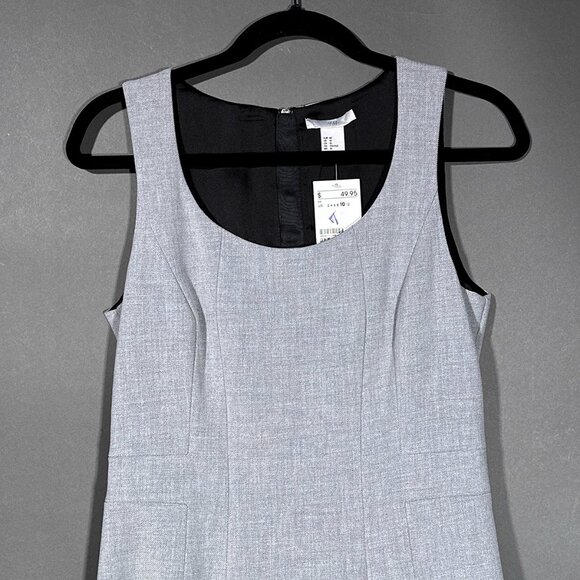 NWT H &‎ M Gray Pinafore Jumper Dress Size 10 - Picture 3 of 16